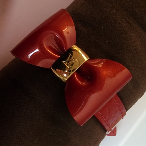 Louis Vuitton 🔥Fire Red🔥 Rare Bow Bracelet - Picture 2 of 5